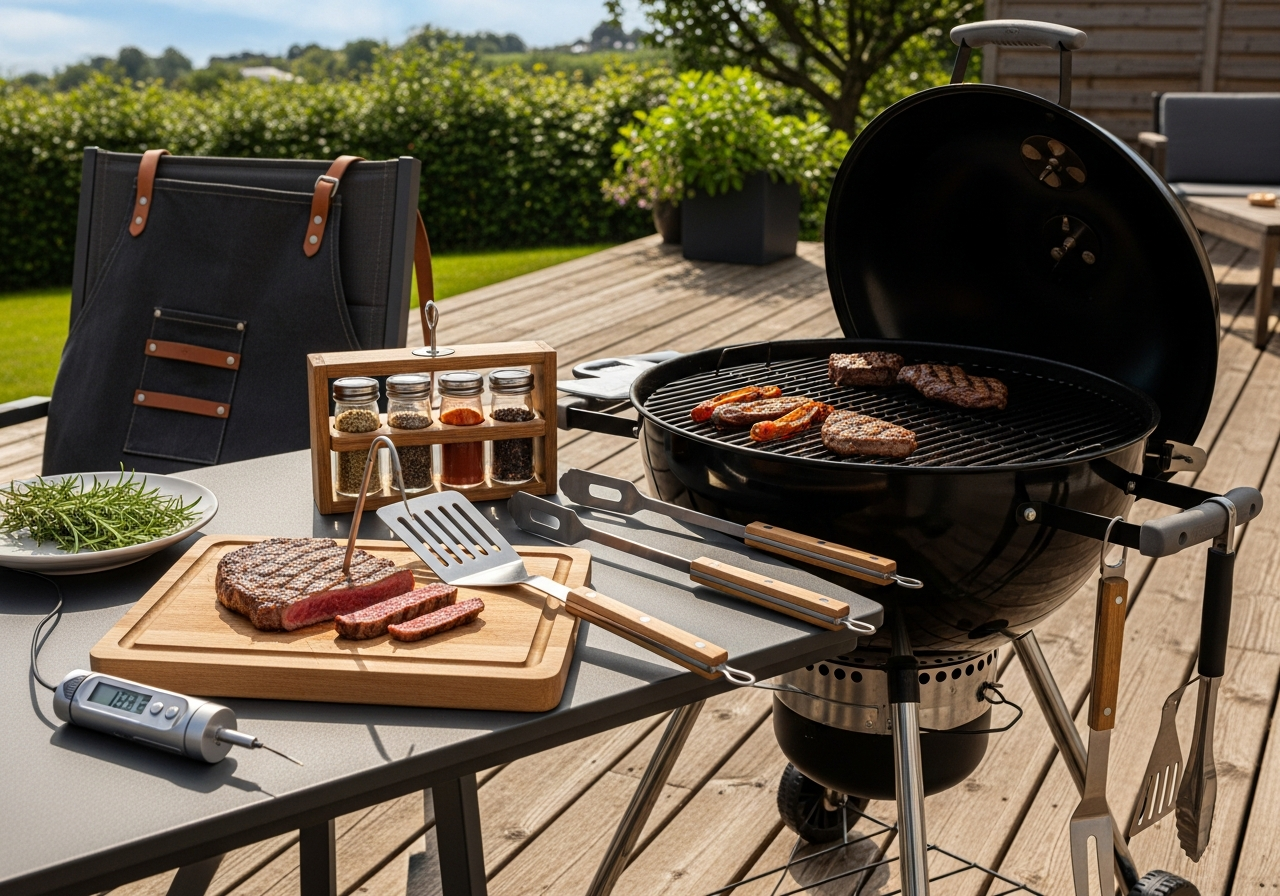 Complete Backyard BBQ Starter Kit setup with all essentials