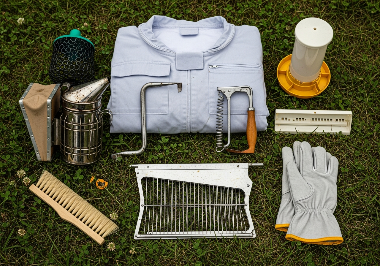 Complete Beekeeping Starter Kit setup with all essentials