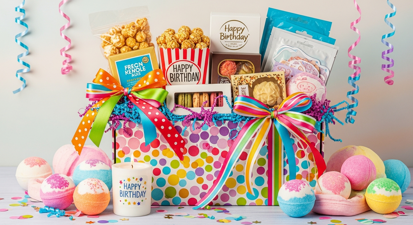 Complete Birthday Gift Box setup with all essentials