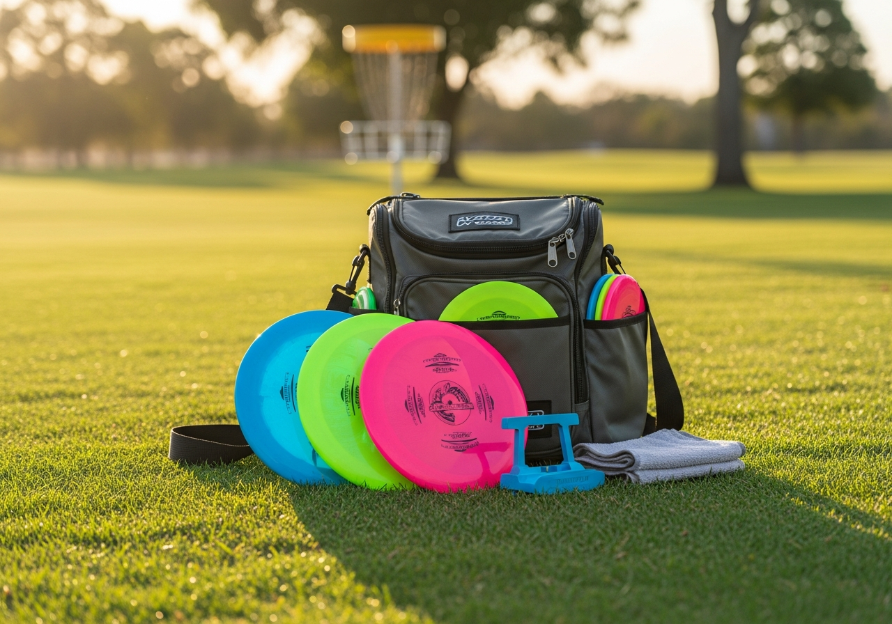 Complete Disc Golf Starter Kit setup with all essentials