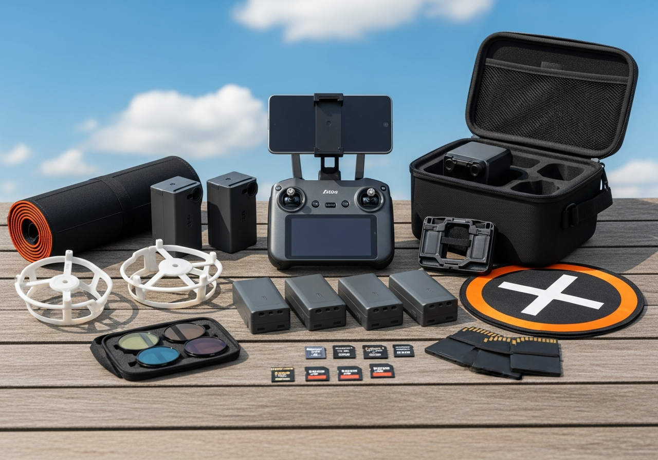Complete Drone Photography Kit setup with all essentials