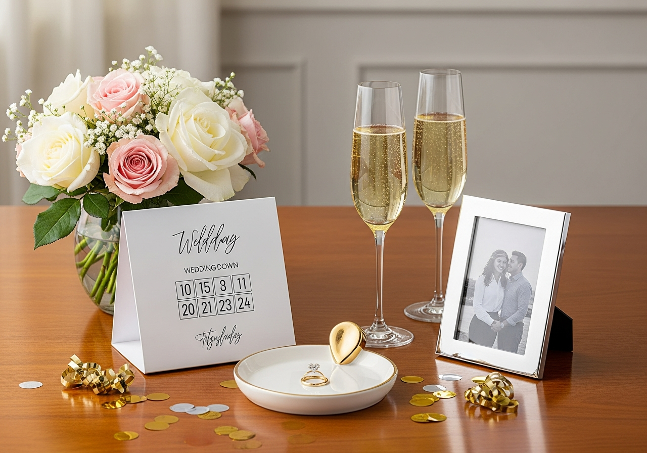 Complete Engagement Party Gift Bundle setup with all essentials