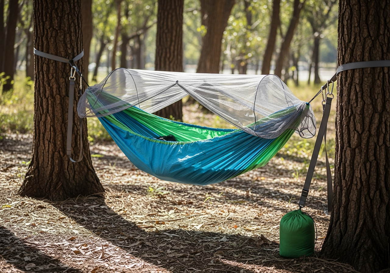 Complete Hammock Camping Kit setup with all essentials