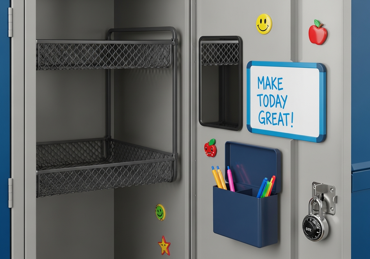 Complete High School Locker Setup Kit setup with all essentials
