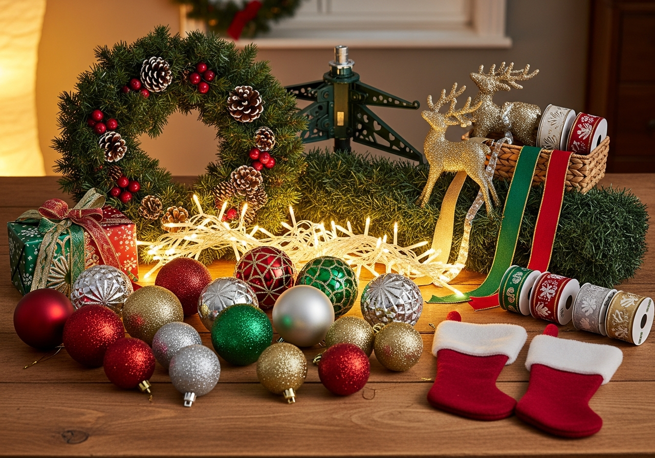 Complete Holiday Decorating Kit setup with all essentials