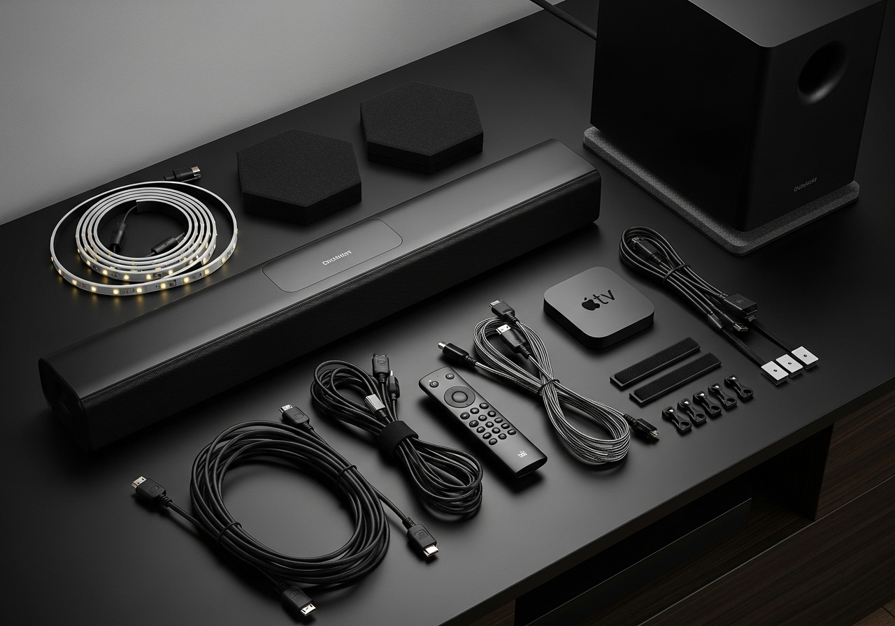 Complete Home Theater Setup Kit setup with all essentials