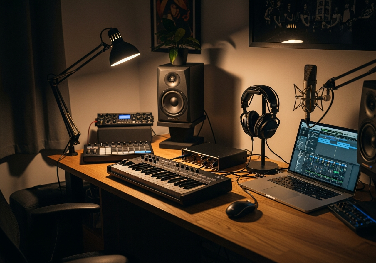 Complete Home Music Production Setup setup with all essentials