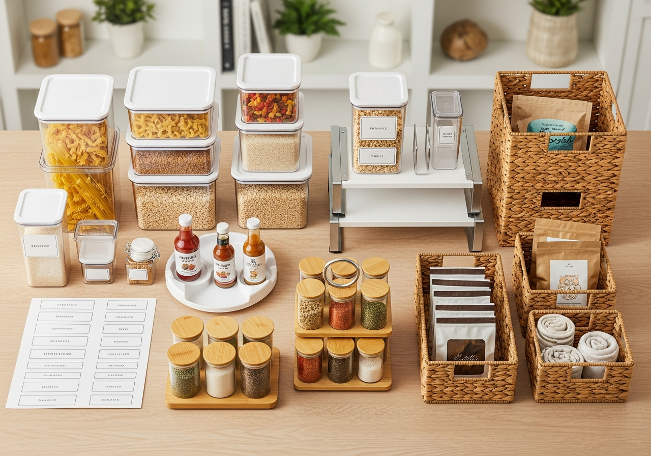 Complete Pantry Starter Kit setup with all essentials