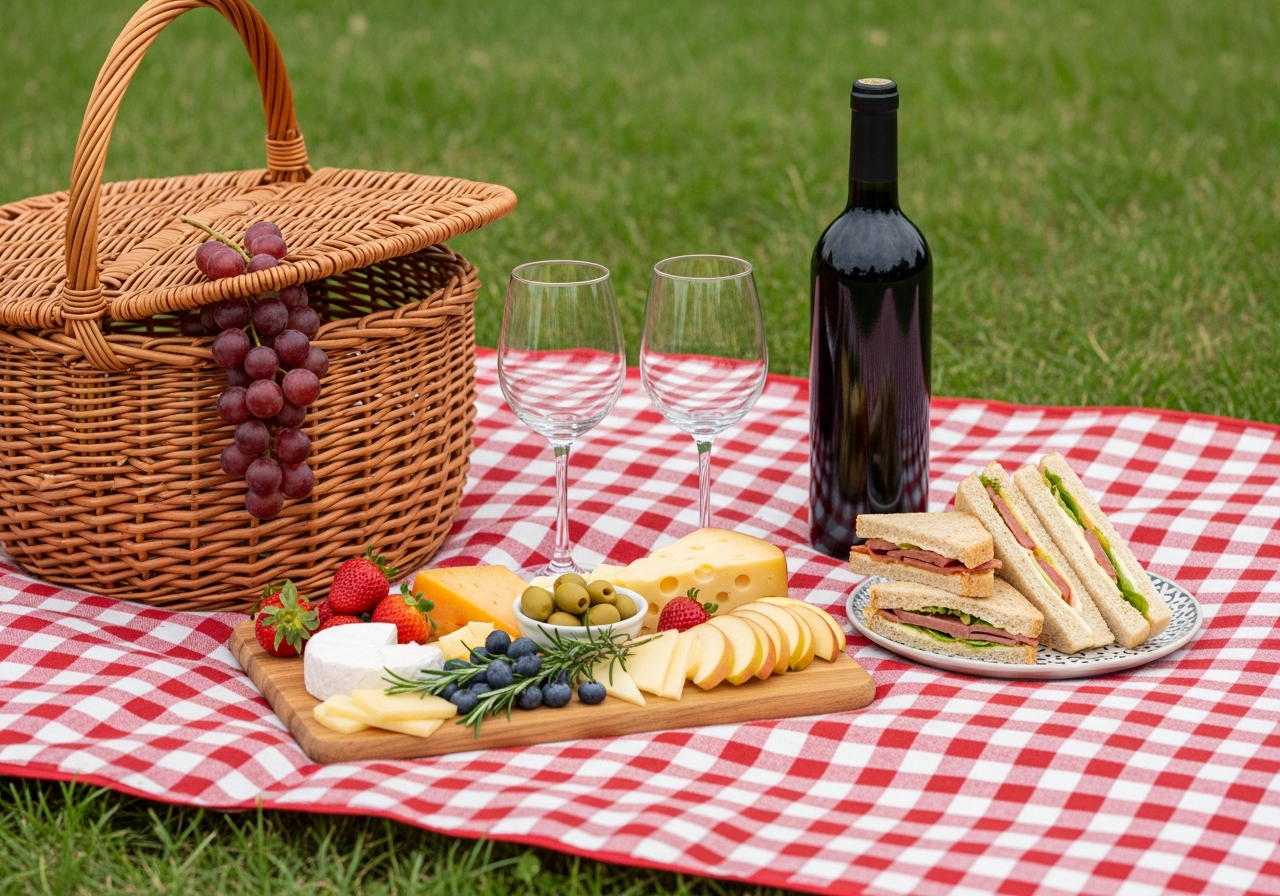 Complete Picnic Kit setup with all essentials